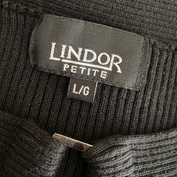 Lindor 100% cotton black sweater - Picture 3 of 4